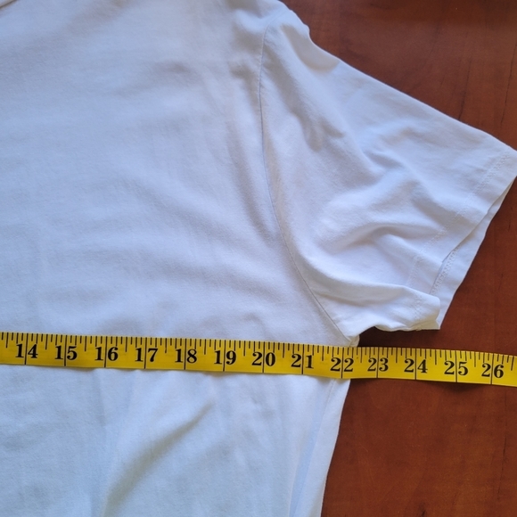 𝅺ZARA White With Rainbow Knit Hem Crew-neck Short-sleeves Cotton T-shirt Size L - Picture 6 of 9